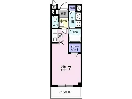 ブリーズ(ワンルーム/1階)の間取り写真