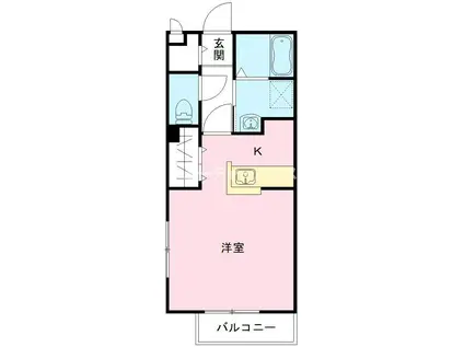 コートメルベーユA(1K/2階)の間取り写真