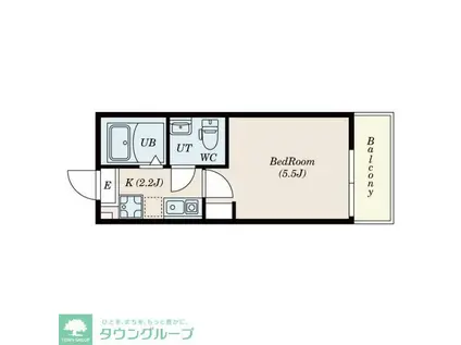 シャルム向ヶ丘(1K/1階)の間取り写真