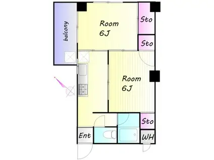 太閤コーポ滝野川(2K/3階)の間取り写真