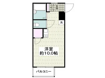ソラール相模大野(ワンルーム/3階)の間取り写真
