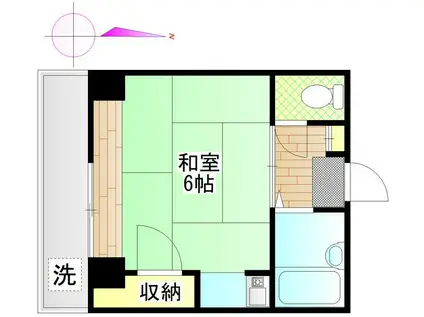 吉野荘(1K/3階)の間取り写真