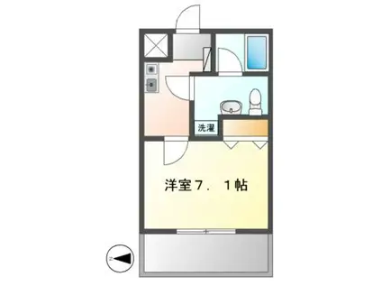 AMBER HOUSE JINGU(1K/7階)の間取り写真