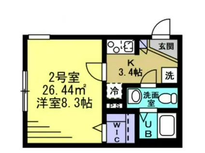 RAPA船橋(1K/3階)の間取り写真