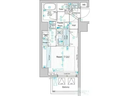 MAXIV高島平(1K/2階)の間取り写真