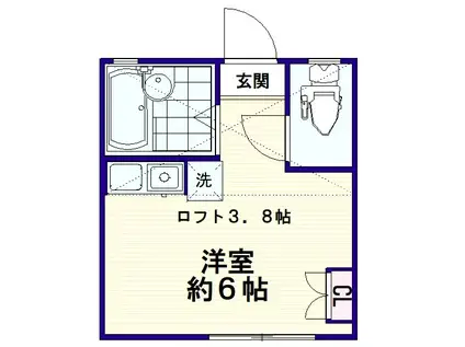 フレイズ(ワンルーム/1階)の間取り写真