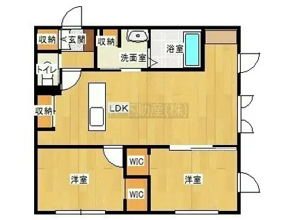 ノルフィーノ リデアII(2LDK/1階)の間取り写真