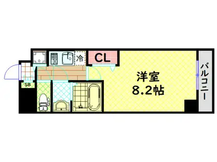 アドバンス大阪ソルテ(1K/5階)の間取り写真