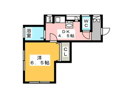 ファミール井田(1DK/2階)の間取り写真