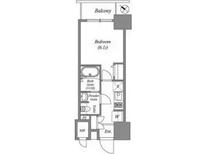 オーパスホームズ南行徳(1K/7階)の間取り写真