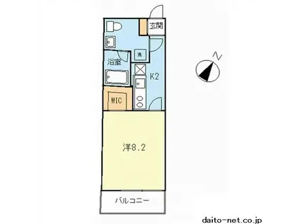 ラヴィータ梶ヶ谷(1SK/1階)の間取り写真