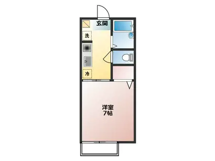 シャーメゾン・椿森(1K/1階)の間取り写真