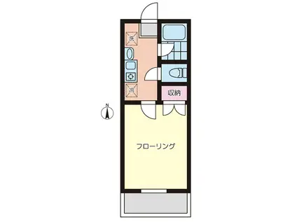 ハイムA(1K/2階)の間取り写真