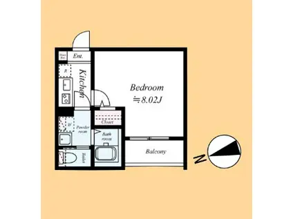 GRADUS川越III(1K/3階)の間取り写真