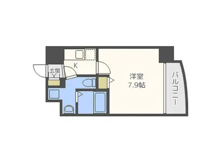 セレニテ難波西(1K/5階)の間取り写真