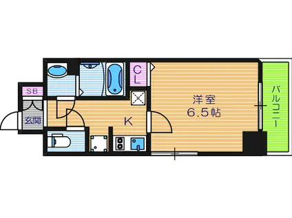 BONNY松崎町(1K/5階)の間取り写真
