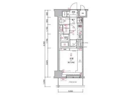 アルテシモ シェルト(1K/2階)の間取り写真