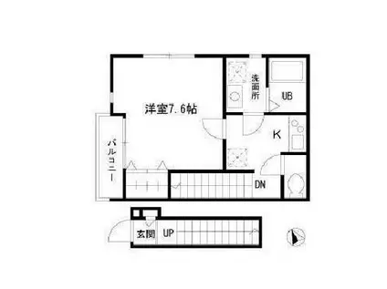 パル杉並(1K/2階)の間取り写真