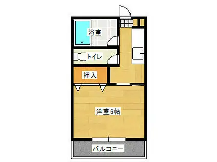 ハイムレオ(1K/2階)の間取り写真