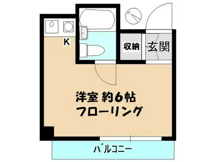 コーポレートせいじゅん(ワンルーム/3階)の間取り写真