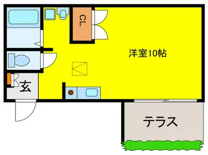 メゾンドフレール(ワンルーム/1階)の間取り写真