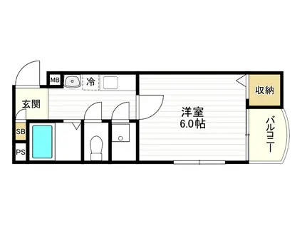 メゾンマルコ(1K/2階)の間取り写真