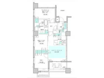 ザ・パークハウス早稲田(2SLDK/6階)の間取り写真