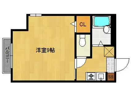 グリーンフォレスト(1K/2階)の間取り写真