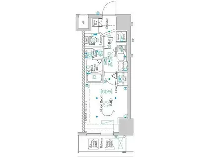 ラフィスタ横浜蒔田I(1K/8階)の間取り写真