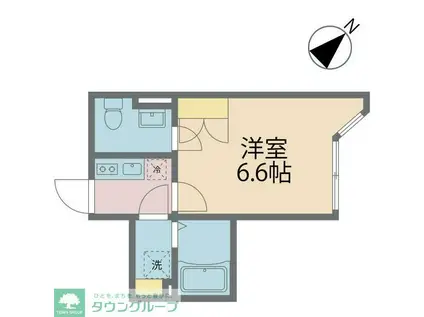 アリビオ立川(1K/1階)の間取り写真