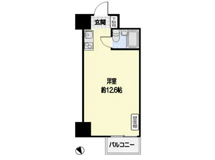 藤和エクシール道玄坂(ワンルーム/2階)の間取り写真