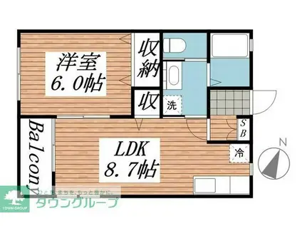 ファーストMアンドE(1LDK/2階)の間取り写真