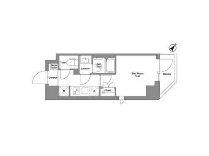 BPRレジデンス行徳(1K/6階)の間取り写真