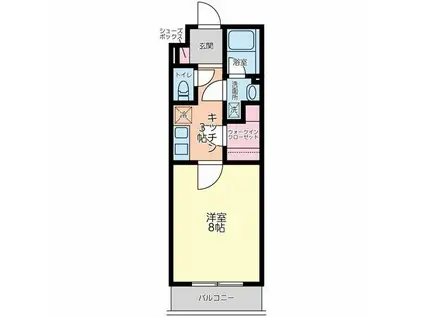 エプシロン(1K/3階)の間取り写真