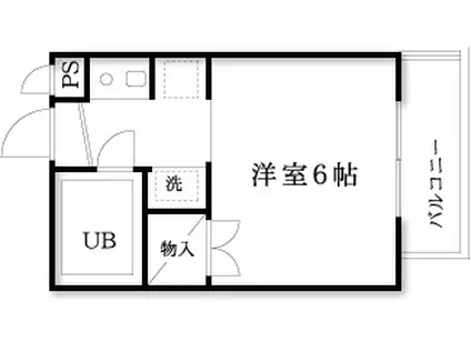 グリーンボックスヒライ(1K/1階)の間取り写真