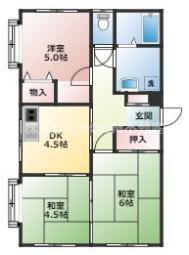 サースマンション(3DK/3階)の間取り写真