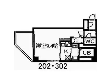 スワローハイム岩塚(ワンルーム/2階)の間取り写真