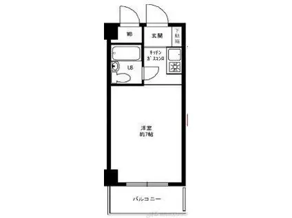 新大阪ハイグレートコーポ(ワンルーム/2階)の間取り写真