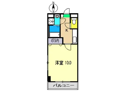 シャルメゾン木香(1K/3階)の間取り写真