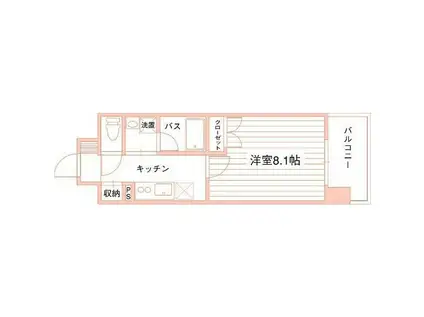 ララステージ熱田(1K/6階)の間取り写真