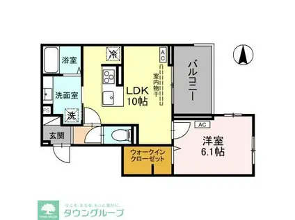 オルテンシア別所(1LDK/3階)の間取り写真