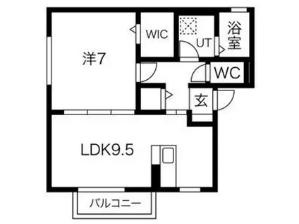 サニーコート(1LDK/1階)の間取り写真