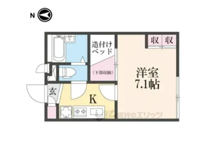 レオパレス上木田(1K/2階)の間取り写真