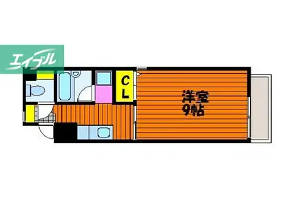 アミスター大供(1K/5階)の間取り写真