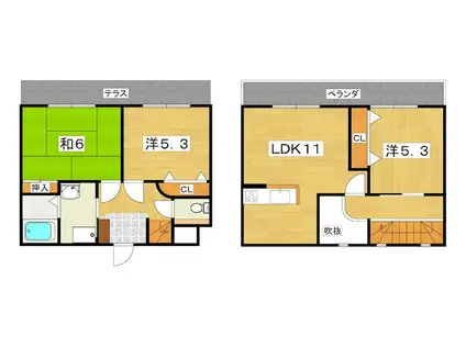 アズステーション森田(3LDK/1階)の間取り写真