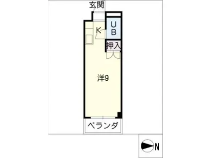 伊藤オフィスビル(1K/2階)の間取り写真