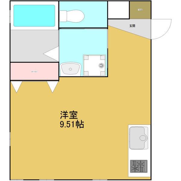 ピアチェーレ名駅(ワンルーム/1階)の間取り写真