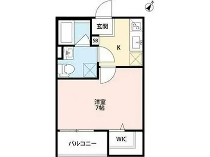 コンパルサ次屋(1K/2階)の間取り写真