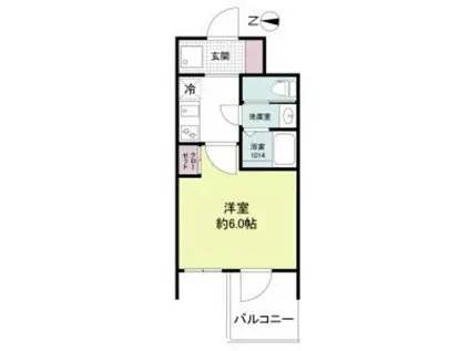 セレニテフラン新大阪(1K/5階)の間取り写真