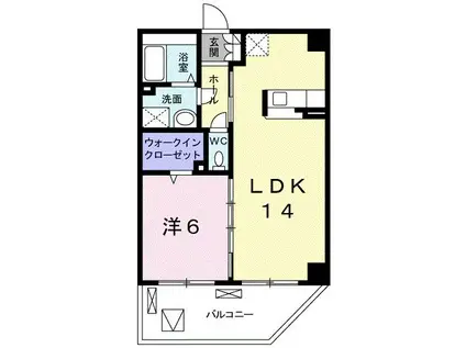 セレッソ(1LDK/1階)の間取り写真